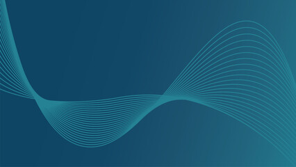 Abstract glowing wave lines on gradient background. Dynamic modern wavy pattern design. Modern Futuristic technology concept flowing wavy thin lines.