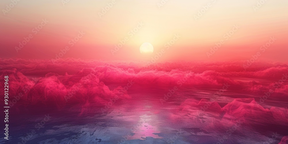 Wall mural Spectacular Sunset Over Clouds