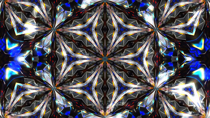 Abstract kaleidoscope background, Unique kaleidoscope flower.