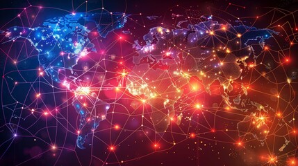 Fototapeta premium Design a world map showcasing global economic activity, including GDP distribution and major financial hubs.