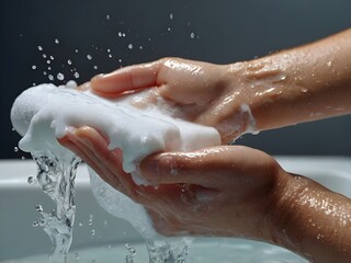 Fototapeta premium wash your hands thoroughly