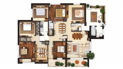 Detailed floor plans of family homes optimized for spacious living and functional rooms.
