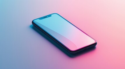 Detailed photograph of a phone isolated on a gradient background.