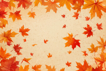 Autumn Leaf Pattern Background