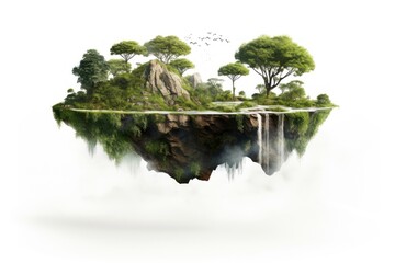 Floating island landscape outdoors nature.