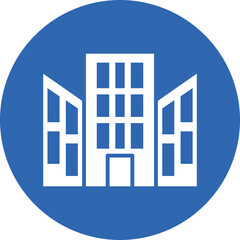 Shopping Mall glyph circle icon