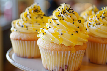 fresh passionfruit themed cupcakes aesthethic photography