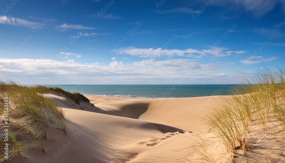 Canvas Prints sand dunes by the sea a sunny summer day