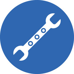 Wrench glyph circle icon