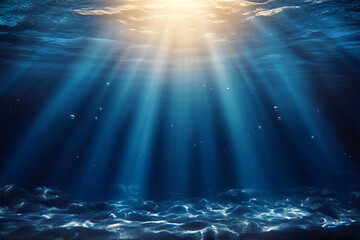 Obraz premium Ethereal Underwater Light Beams