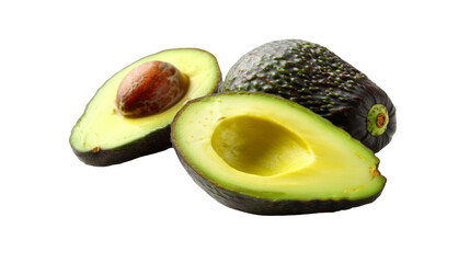 Avocado halves_Transparent background PNG