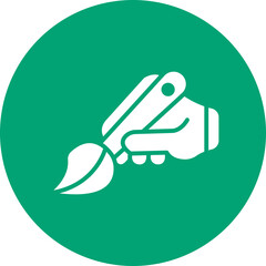 HandPainted glyph circle icon