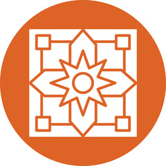 Mosaic Tiles glyph circle icon