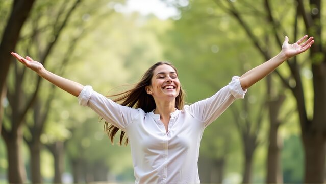 woman in the park