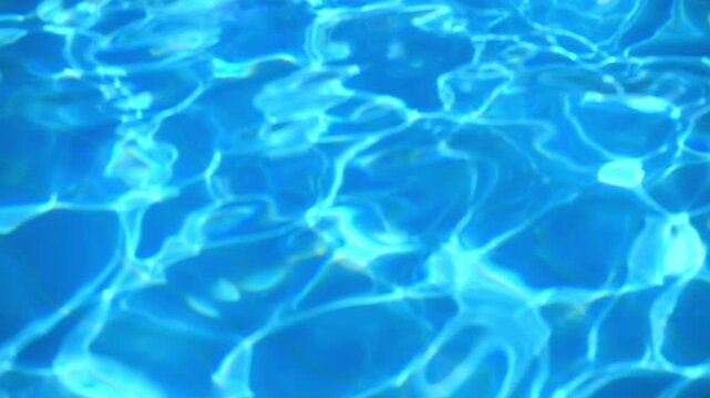 sun glare in the water, water abstract background, clear blue water