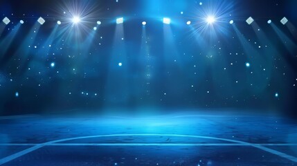 Dynamic blue sports spotlight background design: high-energy background featuring bold blue and light effects, ideal for athletic event promotions, sports branding, and dynamic motion graphics.


