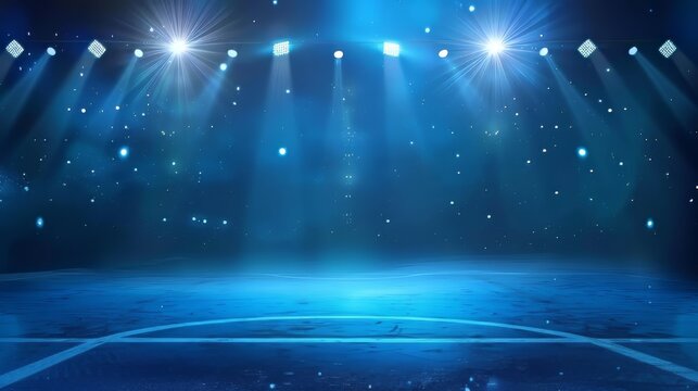 Dynamic blue sports spotlight background design: high-energy background featuring bold blue and light effects, ideal for athletic event promotions, sports branding, and dynamic motion graphics.


