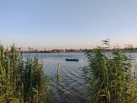 The view by Timsah Lake in Ismailia City.