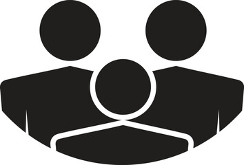  Group of people or group of users / friends flat vector icon for apps and websites 
