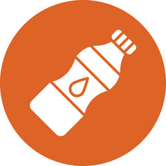 Bottle glyph circle icon