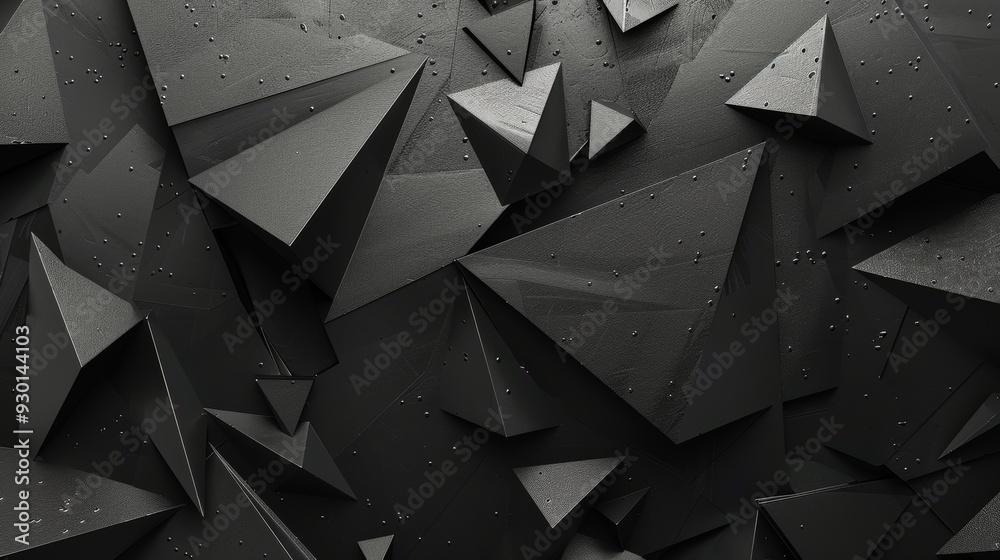 Poster black triangle abstract background. grunge texture. for 3d rendering.