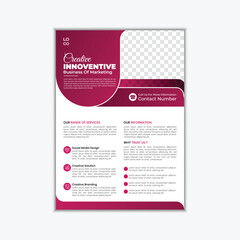 Simple and modern corporate business flyer design template