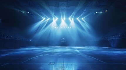 Dynamic blue sports spotlight background design: high-energy background featuring bold blue and light effects, ideal for athletic event promotions, sports branding, and dynamic motion graphics.


