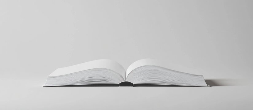Open Book on White Background