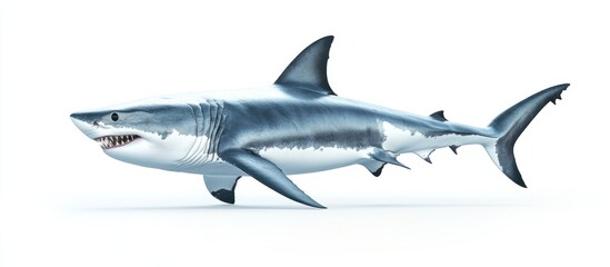 Great White Shark in a Still Pose