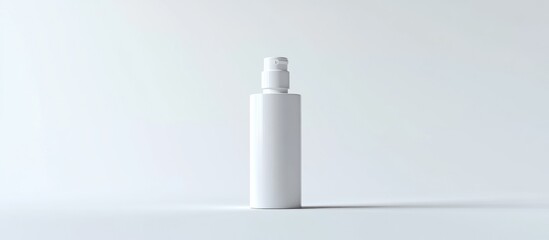 White Spray Bottle Mockup on Minimalist Background