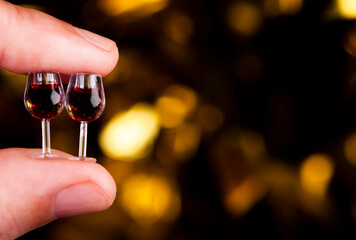 image of glass hand dark background 