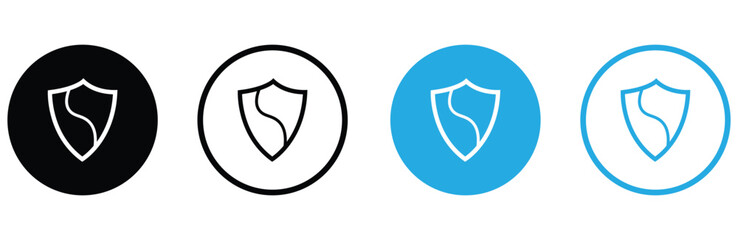 shield vector symbol security and privacy concept protection icon set