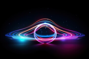 Fototapeta premium Neon light technology night.