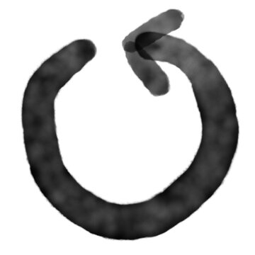 recommend clip art: 水彩風の反時計回りの矢印（黒）