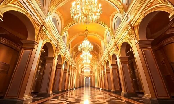 Beautiful palace castle on background