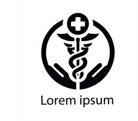 Obraz premium Medical Snake Logo Icon Vector Eps Isolated on White