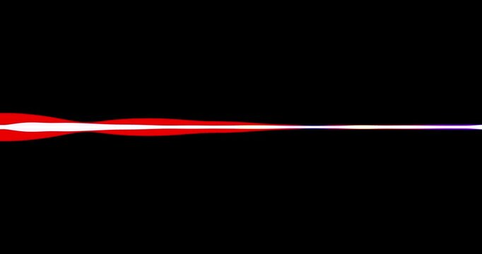 Flat audio wave. Moving sound equalizer or voice visualization. Seamless loop animation with alpha channel