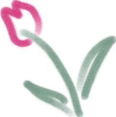 Playful Flower Chalk Doodle