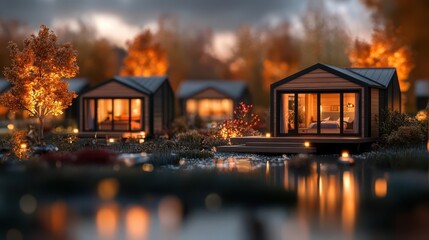 Tiny house villages, vibrant communities, compact living, sustainable design