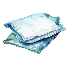 Fototapeta premium Dog Grooming wipe packet Clipart Illustration