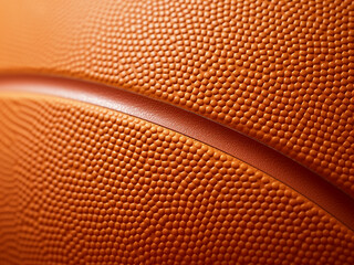 Detailed close-up of a basketballs textured surface