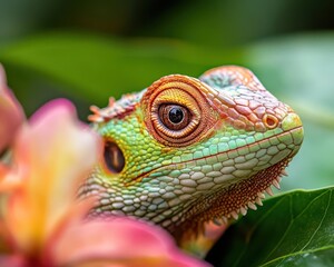 Fototapeta premium Urban wildlife habitats, vibrant creatures, dynamic coexistence, city nature