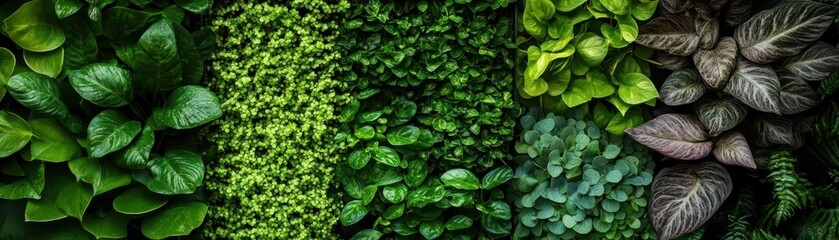 Vertical gardens, vibrant walls, dynamic greenery, space-saving design