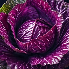 Obraz premium Detailed Texture of Red Cabbage