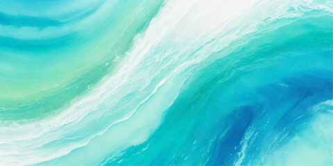 abstract soft blue and green abstract water color ocean wave texture background. Banner Graphic Resource as background for ocean wave and water wave abstract graphics	