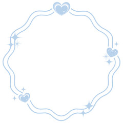 Aesthetic Pastel Groovy Border with Floral, Bow, and Shimmering Detail