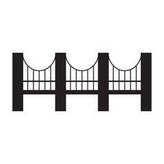 vector flat icon illustration of bridge