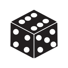 vector flat icon illustration of dice