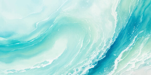 abstract soft blue and green abstract water color ocean wave texture background. Banner Graphic Resource as background for ocean wave and water wave abstract graphics	
