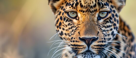 Obraz premium A close-up of a cheetah's face with a blurred background